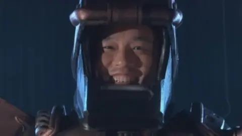 Asian Couple in Futuristic Setting