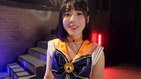 Asian Beauty in Industrial Setting