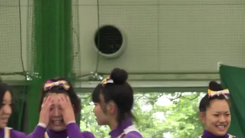 Asian Cheerleaders in Uniform