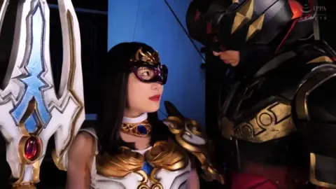 Asian Cosplay Lovers in Sci-Fi Encounter