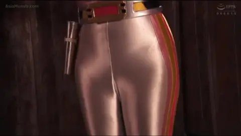 Asian Couple in Costume Fights in Industrial Setting