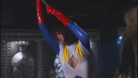 Asian Superhero Lovers in Forest and Dark Room