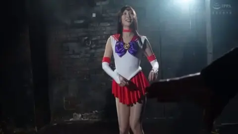 Sailor Moon Cosplay with Gun