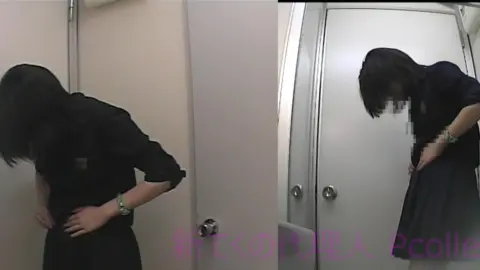 Asian Teen in Bathroom Solo