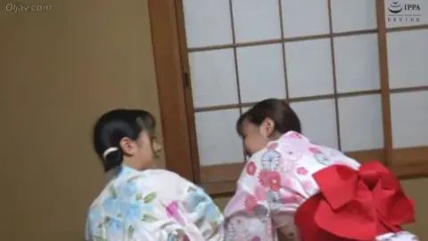 Asian Lesbians in Traditional Japanese Room