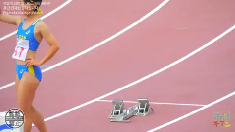 Asian Athletes at the Track