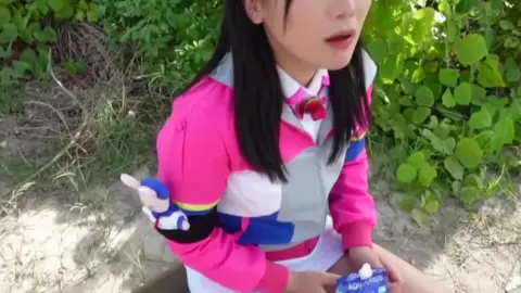 Asian Girls Outdoor Play