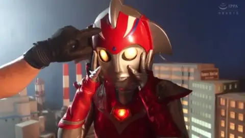 Asian Cosplay Tease at Night