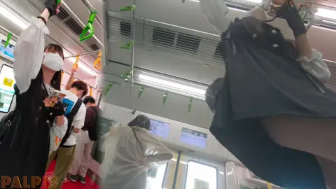 Asian Girls in Subway Encounter