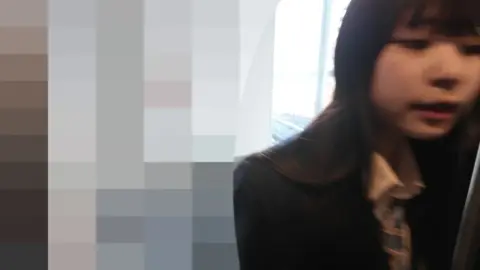 Slim Freckled Girl on Plaid Blanket