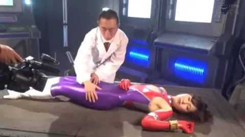 Asian Cosplay Sex Scene in Laboratory Setting