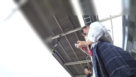 Schoolgirls in Uniform Outside