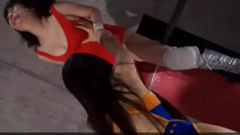 Asian Lesbians Wrestling in Ring