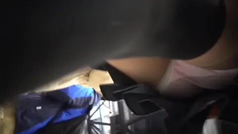 Asian model poses on stage