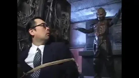 Asian Couple in Futuristic Costumes