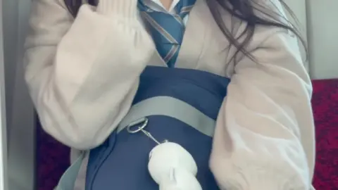 Asian Teen Schoolgirl on Public Transport