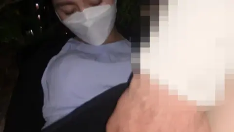 Asian Couple Exposing Genitals Outdoors