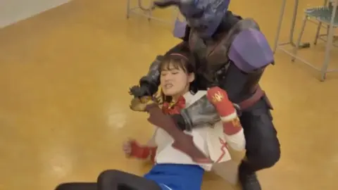 Asian Schoolgirl Cosplay Bondage