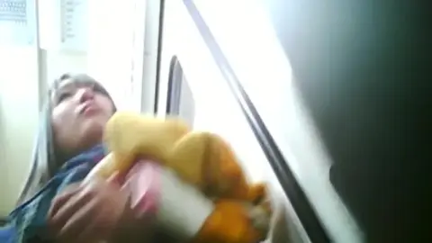 Blonde Woman Masturbates in Car