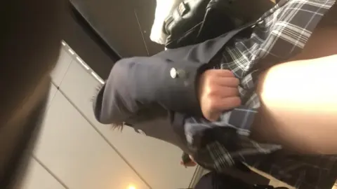 Asian Schoolgirls in Public Transport