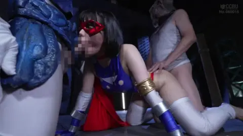 Asian Cosplay Threesome in Dark Room