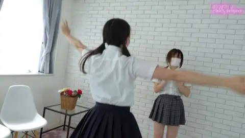 Asian Schoolgirls in Uniform Play