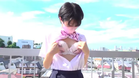 Asian Teen Undressing Outdoors