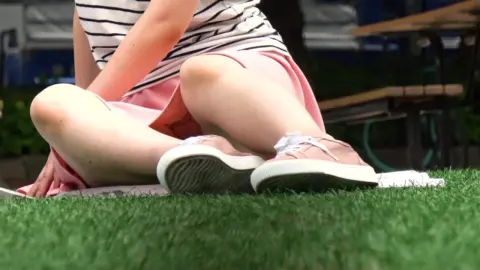 Asian Couple Outdoor Intimacy