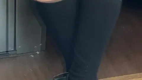 Asian Teen in School Uniform on Public Transportation