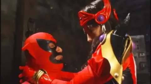 Asian Women in Red Costumes Exposing Themselves