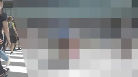 Asian Girls Walking on Street