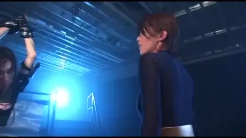 Asian Women in Black Outfits Industrial Setting