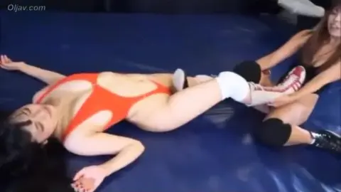 Asian Women Wrestling in Leotards
