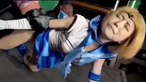 Asian Cosplay Couple in Futuristic Room