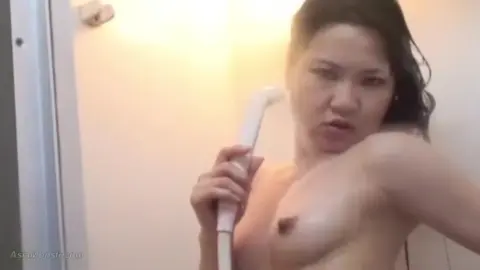 Brunette Shower Tease