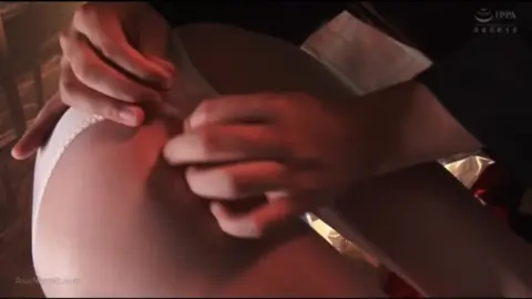 Asian Couple Undressing and Spanking in Bedroom