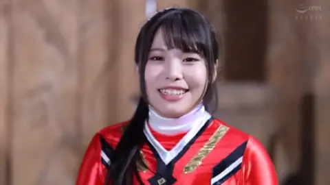 Asian Girl in Red Costume