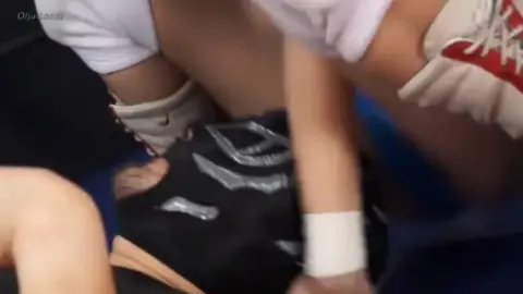 Asian Lesbians Wrestling in Swimsuits