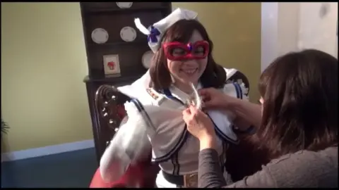 Asian Women in Costumes and Lingerie