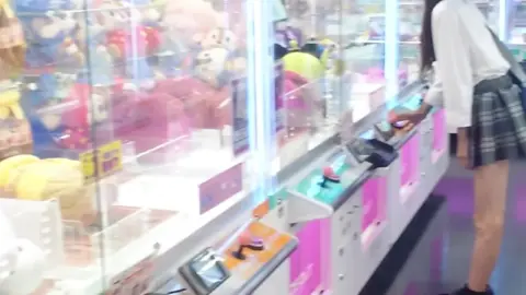 Asian Teen Schoolgirl in Arcade