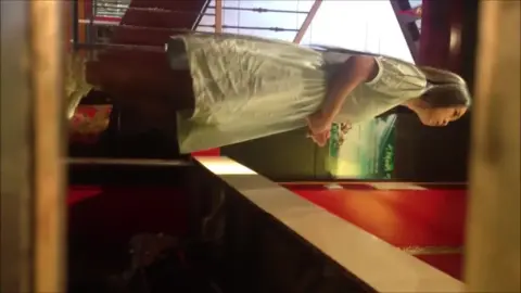 Slim Blonde and Brunette in High Heels and Bondage