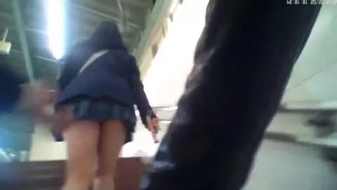 Slim Girl Touched on Subway Train