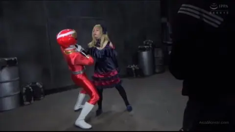 Blonde in White Dress Abused in Industrial Setting