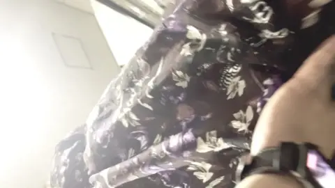 Asian Girl in Floral Dress Subway Tease