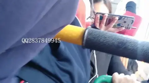 Asian Couple Groping on Public Transportation POV