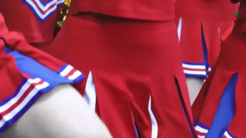 Asian Teens in Cheerleader Outfits