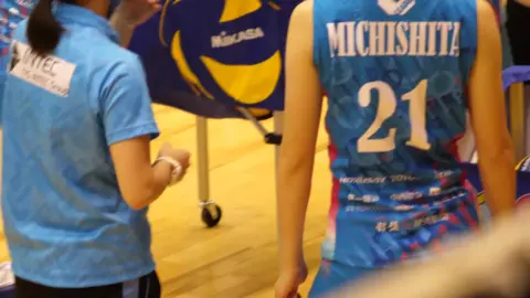 Asian Girls Playing Volleyball