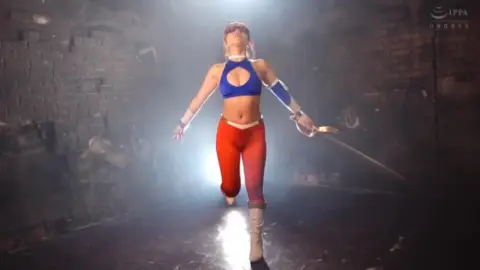 Asian Blonde in Bondage and Fantasy Scenes