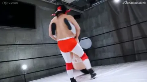 Asian Wrestlers in Fierce Match