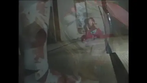 Asian Woman in Red Bodysuit Bondage and Sex